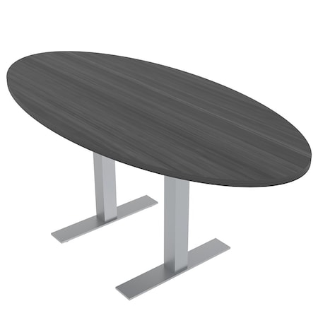 Skutchi Designs 33.5 in W, 69.5 in L, 29 in H, Engineered Wood Top, Grey HAR-OVL-34x70-T-ASIANNIGHT